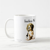 Black/Tan auf White ''Teachers Pet'' Beagle Kaffeetasse (Links)