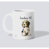 Black/Tan auf White ''Teachers Pet'' Beagle Kaffeetasse