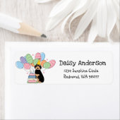 Black Tan Aussiedoodle Birthday Rücksendeadresse (Insitu)