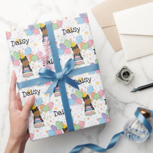 Black Tan Brussels Griffon Cropp Ohren Geburtstag Geschenkpapier
