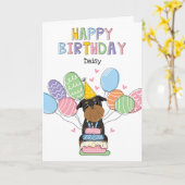 Black Tan Brussels Griffon Dog Birthday Card Karte (Gelbe Blume)
