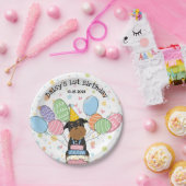 Black Tan Brussels Griffon Dog Birthday Party Pappteller (Party)