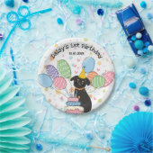 Black Tan Brussels Griffon Dog Birthday Party Pappteller (Party)