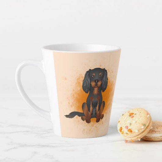 Black & Tan Cavalier King Charles Dog auf Orange Milchtasse (Beispiel)