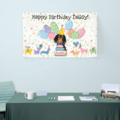 Black Tan Cavalier King Charles Spaniel Birthday Banner (Messeveranstaltung)