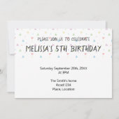 Black & Tan Cavalier King Charles Spaniel Birthday Einladung (Rückseite)