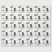 Black & Tan Cavalier King Charles Spaniel Birthday Geschenkpapier (Flach)