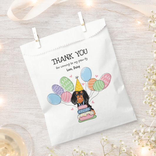 Black Tan Cavalier King Charles Spaniel Geschenktütchen (Ausgeschnitten)