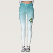 Black Tan Cavalier King Charles Spaniel im Winter Leggings (Vorderseite)