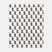 Black & Tan Cavalier King Charles Spaniel Muster Fleecedecke (Vorderseite)