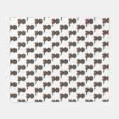 Black & Tan Cavalier King Charles Spaniel Muster Fleecedecke (Vorderseite (Horizontal))