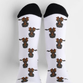 Black & Tan Cavalier King Charles Spaniel Muster Socken (Oben)
