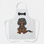 Black & Tan Cavalier King Charles Spaniel & Name Schürze (Vorderseite)