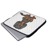 Black & Tan Cavalier King Charles Spaniel & Paws Laptopschutzhülle (Vorne Knopf)