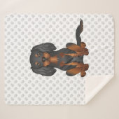 Black & Tan Cavalier King Charles Spaniel & Paws Sherpadecke (Vorderseite (Horizontal))