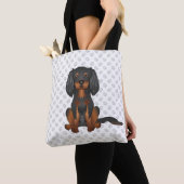 Black & Tan Cavalier King Charles Spaniel & Paws Tasche (Von Nahem)