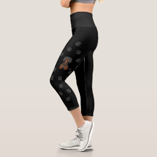 Black & Tan Cavalier King Charles Spaniel & Pfoten Capri Leggings