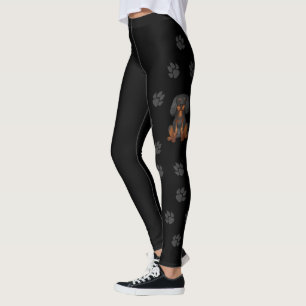 Black & Tan Cavalier King Charles Spaniel & Pfoten Leggings
