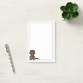 Black & Tan Cavalier King Charles Spaniel & Pfoten Post-it Klebezettel (Büro)