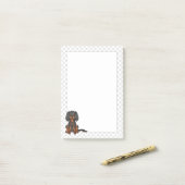 Black & Tan Cavalier King Charles Spaniel & Pfoten Post-it Klebezettel (Auf Schreibtisch)