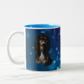 Black & Tan Cavalier King Charles Spaniel Zweifarbige Tasse (Links)