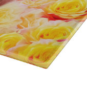 Black & Tan Cavalier Orange Rose Cutting Board Schneidebrett (Ecke)