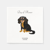 Black Tan Cavalier Wedding Cocktail Napkins Serviette (Vorderseite)