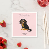 Black Tan Cavalier Wedding Cocktail Napkins Serviette (Beispiel)