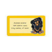 Black Tan CKCS Studio Sunshine Gold Adressaufkleber (Vorne)