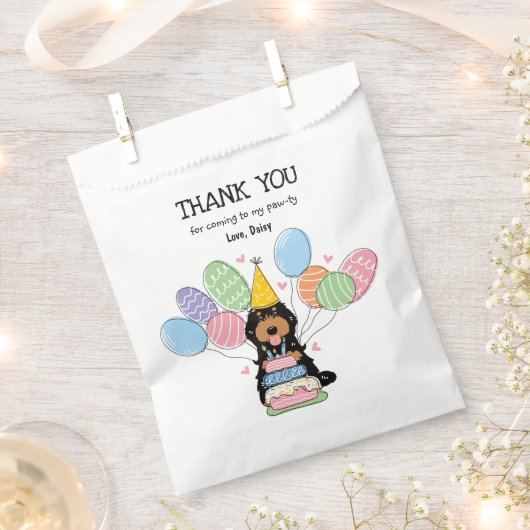 Black Tan Cockapoo Cavapoo Geburtstagsparty Geschenktütchen (Ausgeschnitten)