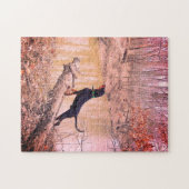 Black & Tan Coonhound am Fluss Puzzle (Horizontal)