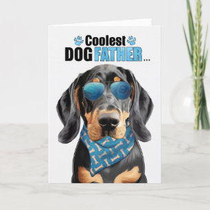 Black Tan Coonhound Coolster Vater je Vatertag Feiertagskarte