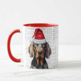 Black Tan Coonhound Dog Lover Weihnachtsfeiertag Tasse