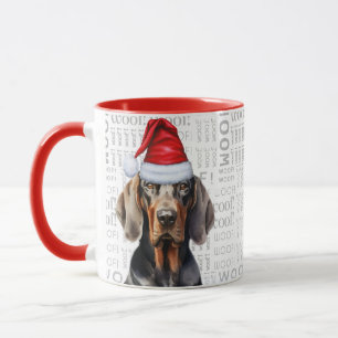 Black Tan Coonhound Dog Lover Weihnachtsfeiertag Tasse
