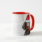 Black Tan Coonhound Dog Lover Weihnachtsfeiertag Tasse (VorderseiteRechts)