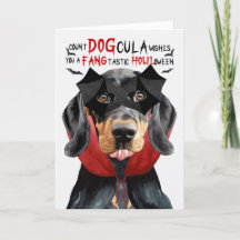 Black Tan Coonhound Funny Count DOGcula Halloween