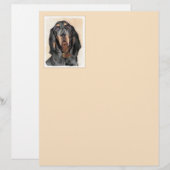 Black & Tan Coonhound Malerei - Original Hunde Kun (Vorne/Hinten)