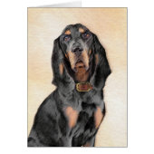 Black & Tan Coonhound Malerei - Original Hunde Kun (Vorne)