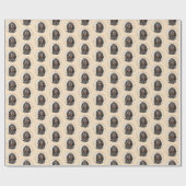 Black & Tan Coonhound Malerei - Original Hunde Kun Geschenkpapier (Flach)