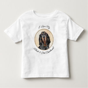 Black & Tan Coonhound Malerei - Original Hunde Kun Kleinkind T-shirt