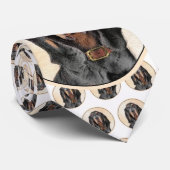 Black & Tan Coonhound Malerei - Original Hunde Kun Krawatte (Gerollt)