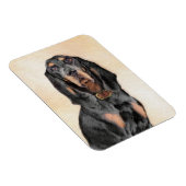 Black & Tan Coonhound Malerei - Original Hunde Kun Magnet (Rechte Seite)