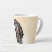 Black & Tan Coonhound Malerei - Original Hunde Kun Milchtasse (Rechte Ecke)