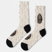 Black & Tan Coonhound Malerei - Original Hunde Kun Socken (Linkes Detail)