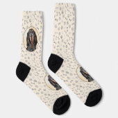 Black & Tan Coonhound Malerei - Original Hunde Kun Socken (Rechts)