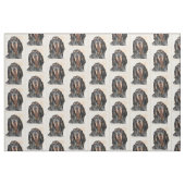 Black & Tan Coonhound Malerei - Original Hunde Kun Stoff (Fat Quarter (45,7 x 55,9 cm))
