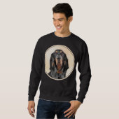 Black & Tan Coonhound Malerei - Original Hunde Kun Sweatshirt (Vorne ganz)