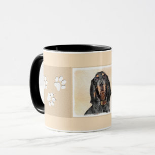 Black & Tan Coonhound Painting - Original Hund Kun Tasse