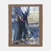 Black & Tan Coonhounds Treeing Fleece Blanket (Vorderseite)