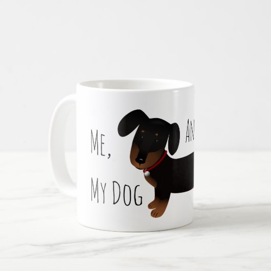 Black & Tan Dackel Hund Lover Tasse (Vorderseite Links)